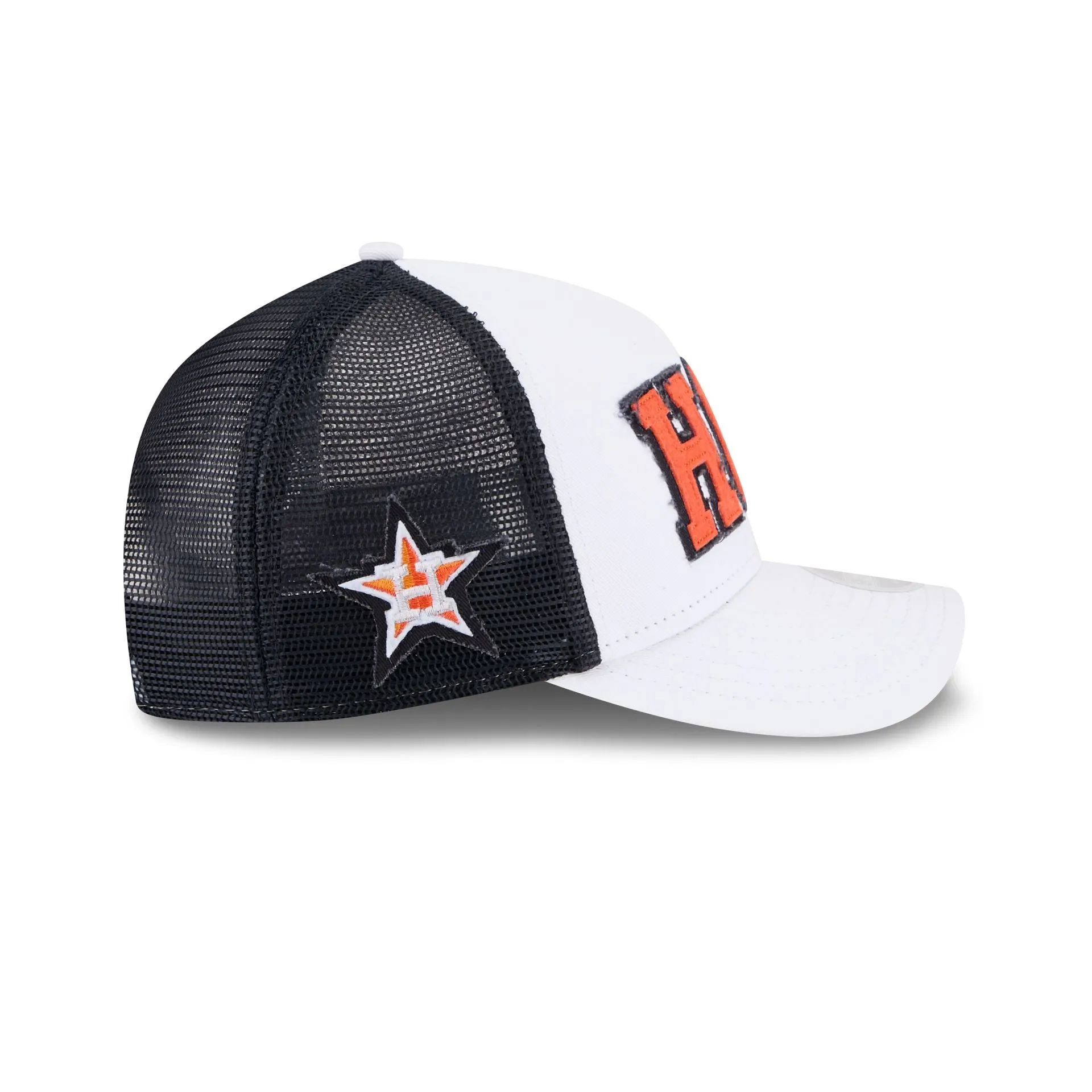 Houston Astros Optic White Felt Logo Women's 9FORTY M-Crown A-Frame Trucker Hat sold by New Era product image thumbnail 4
