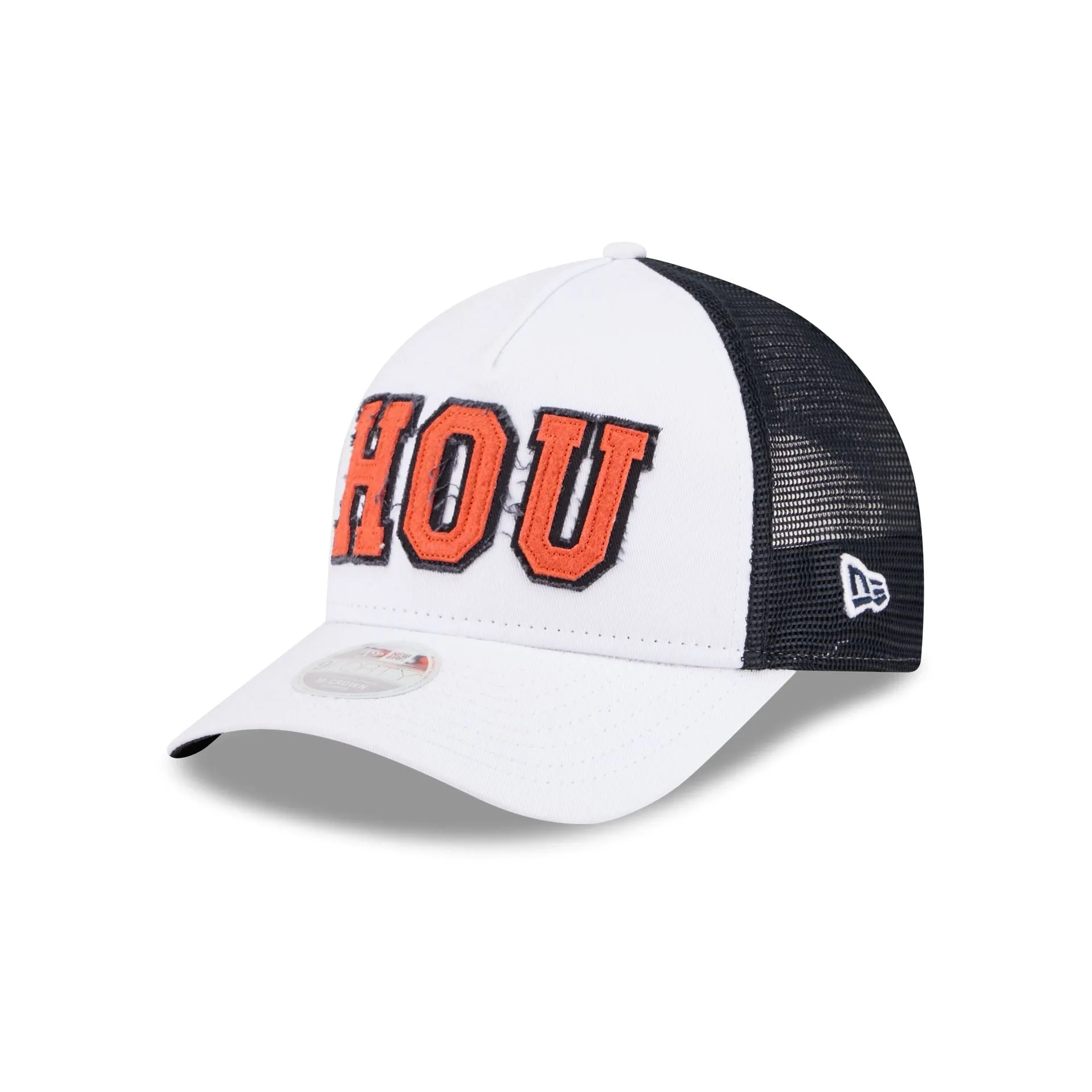 Houston Astros Optic White Felt Logo Women's 9FORTY M-Crown A-Frame Trucker Hat sold by New Era product image thumbnail 3