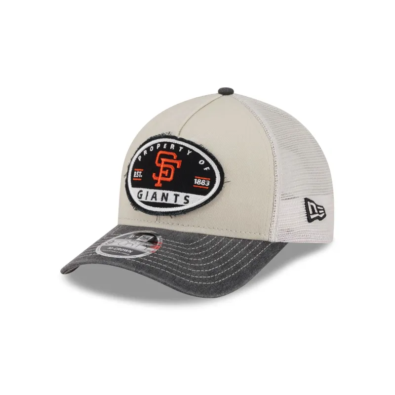 San Francisco Giants Frayed 9FORTY M-Crown A-Frame Trucker Hat made by New Era