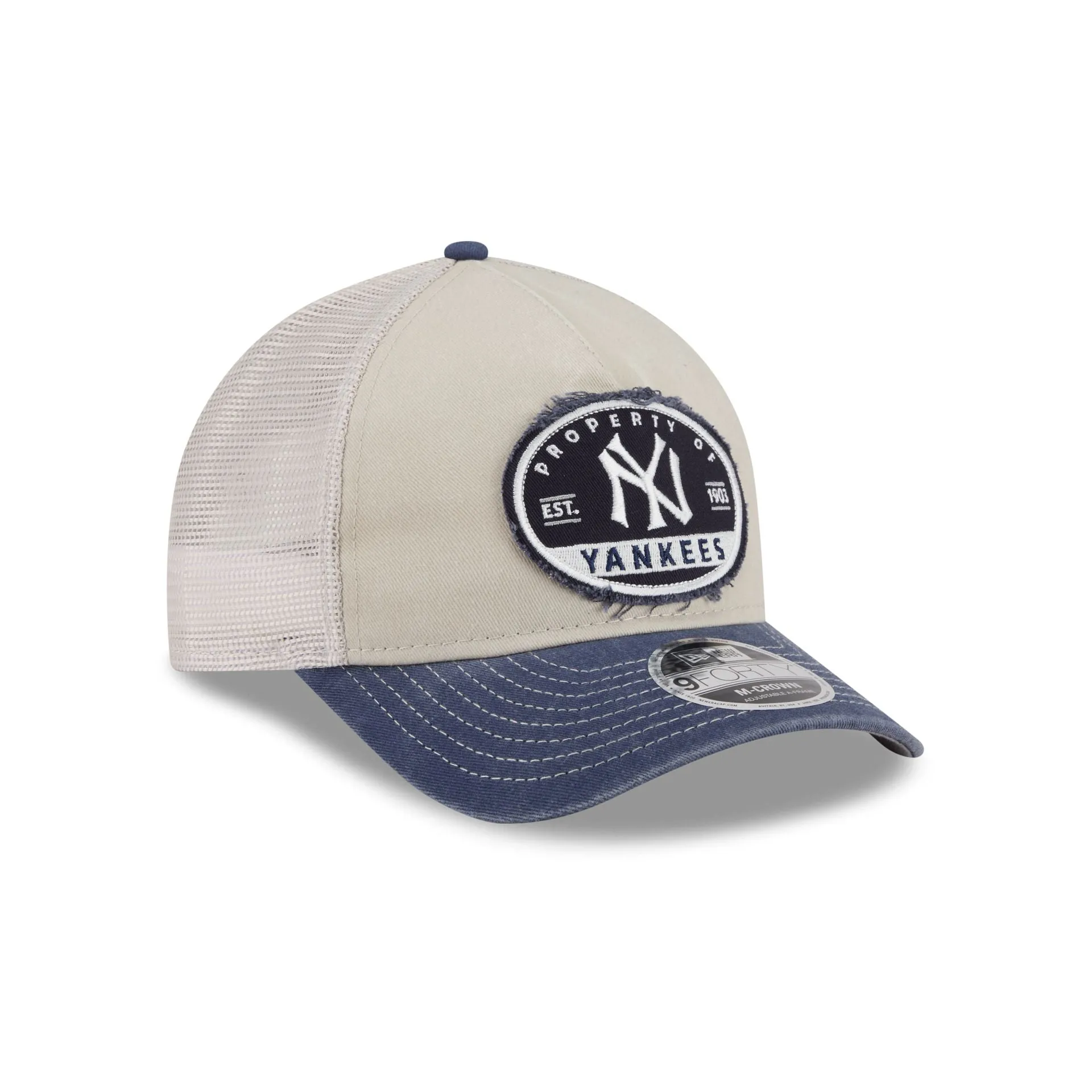 New York Yankees Frayed 9FORTY M-Crown A-Frame Trucker Hat sold by New Era product image thumbnail 3