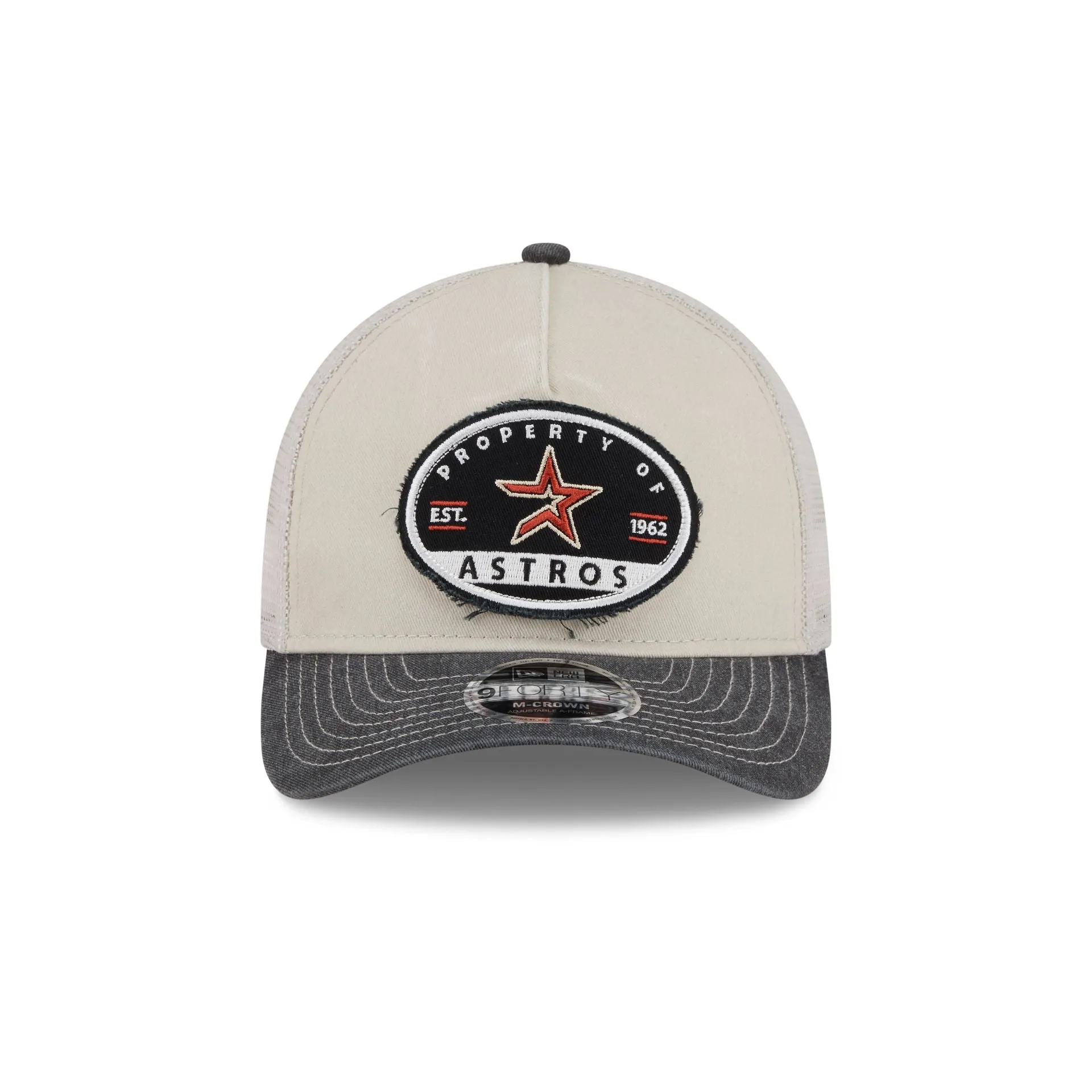 Houston Astros Frayed 9FORTY M-Crown A-Frame Trucker Hat sold by New Era product image thumbnail 2