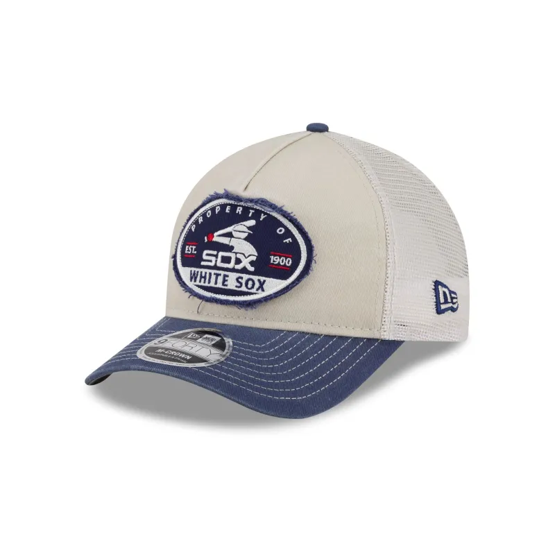 Chicago White Sox Frayed 9FORTY M-Crown A-Frame Trucker Hat made by New Era