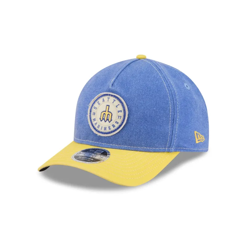 Seattle Mariners Felt 9FORTY M-Crown A-Frame Snapback Hat made by New Era
