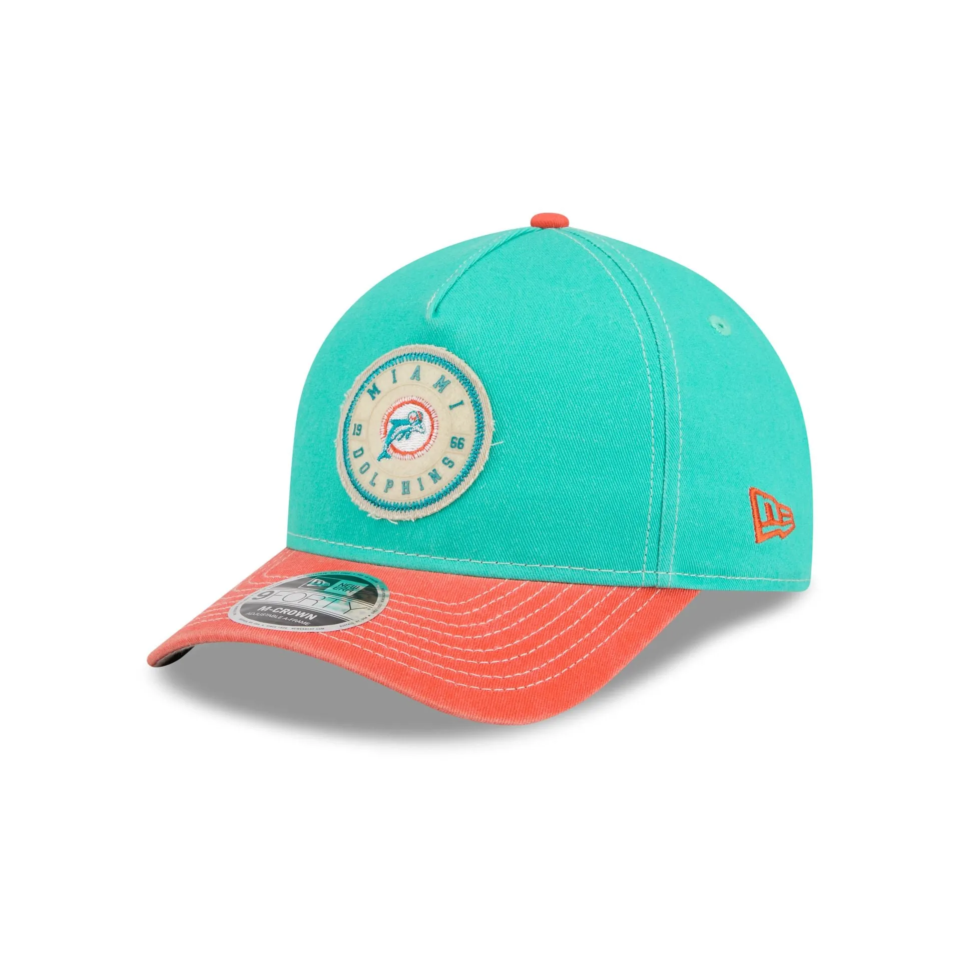 Miami Dolphins Felt 9FORTY M-Crown A-Frame Snapback Hat sold by New Era