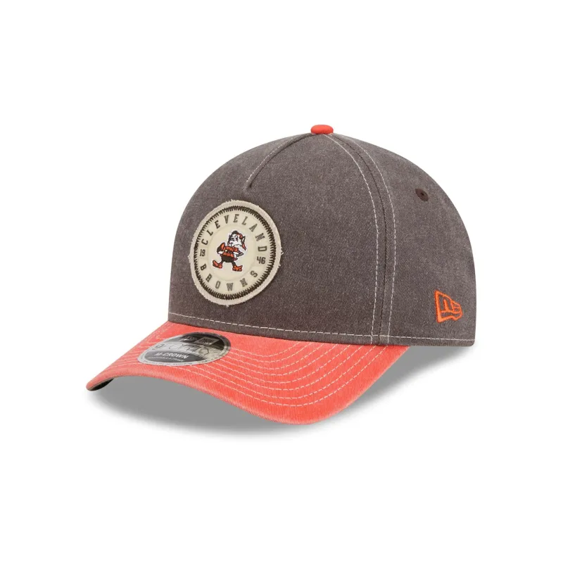 Cleveland Browns Felt 9FORTY M-Crown A-Frame Snapback Hat made by New Era