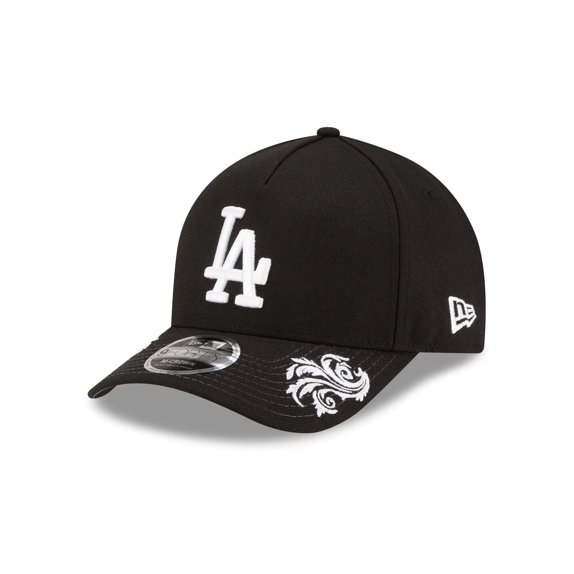 Los Angeles Dodgers Script Black and White 9FORTY M-Crown A-Frame Snapback Hat sold by New Era product image thumbnail 3