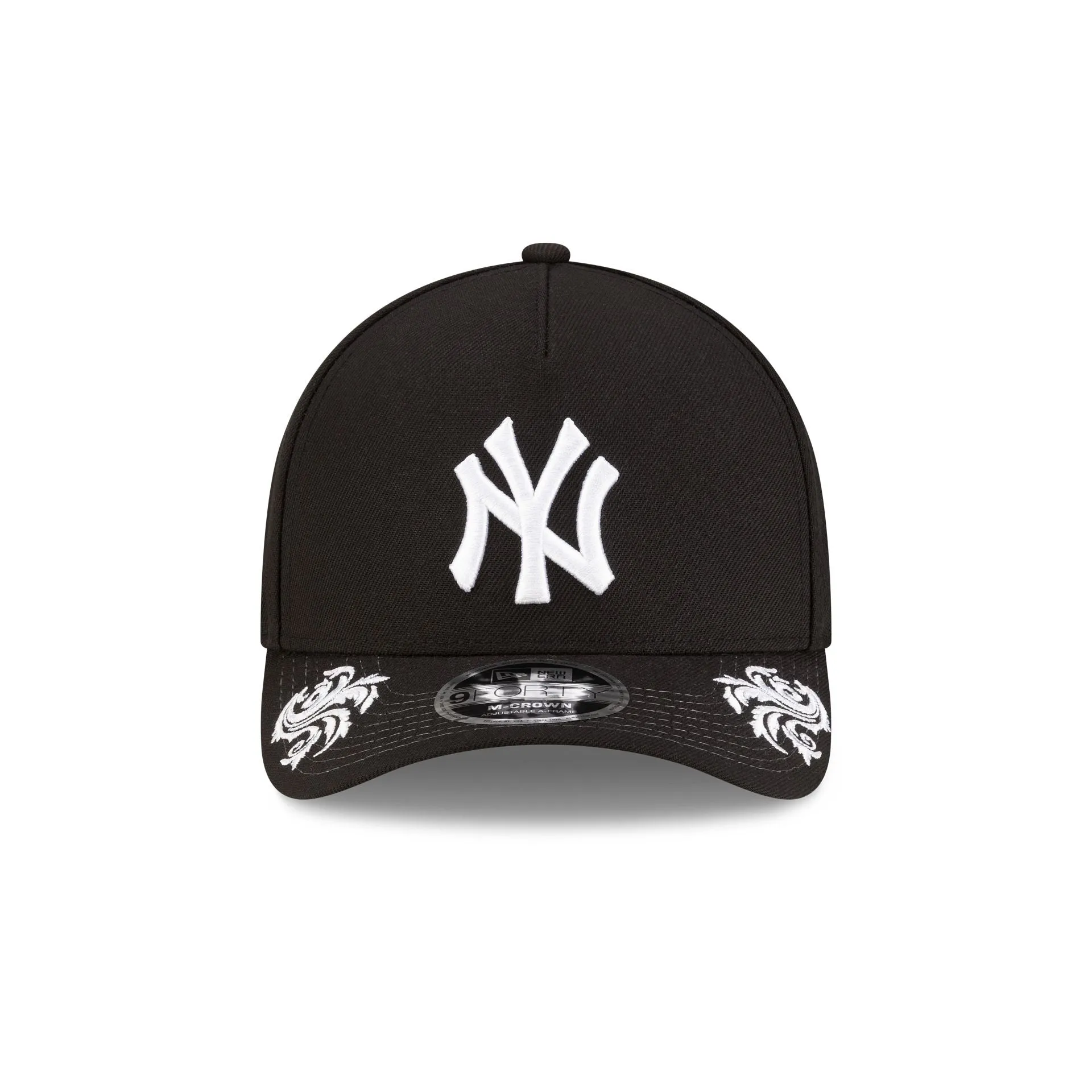 New York Yankees Script Black and White 9FORTY M-Crown A-Frame Snapback Hat sold by New Era product image thumbnail 2
