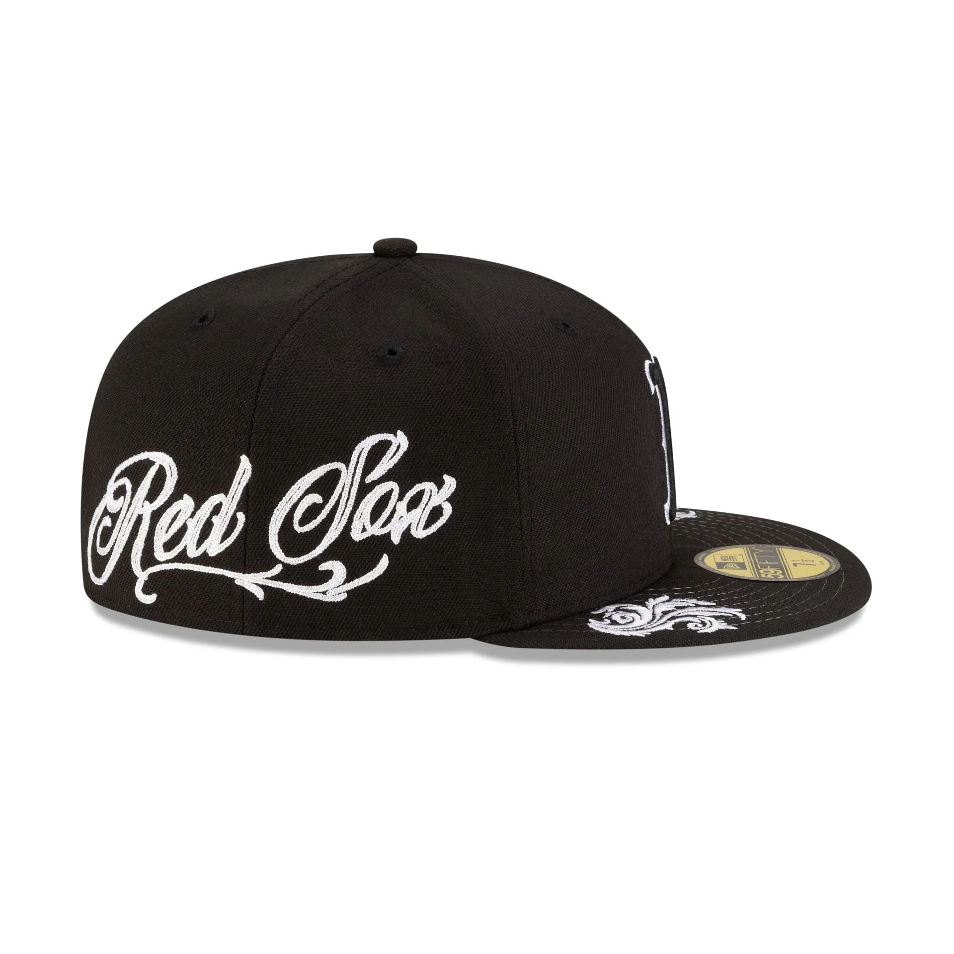 Boston Red Sox Script Black and White 59FIFTY Fitted Hat sold by New Era product image thumbnail 4