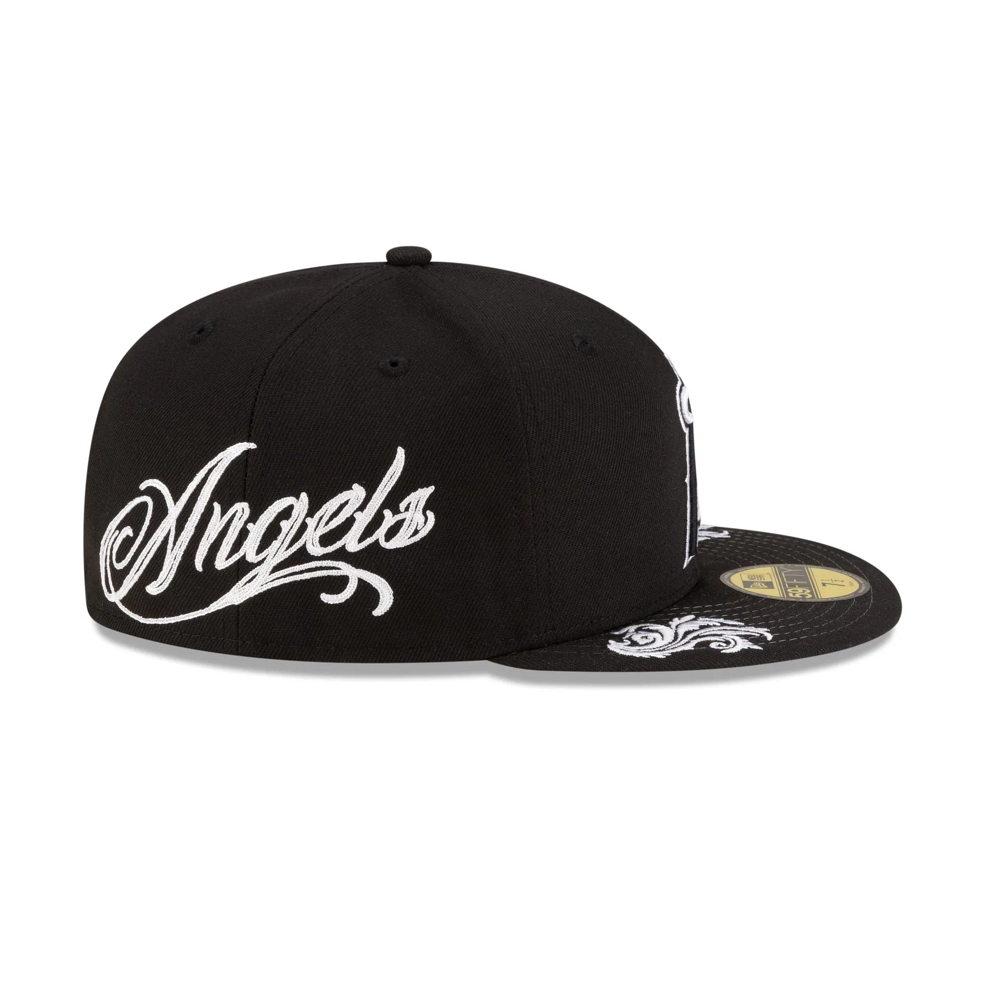 Los Angeles Angels Script Black and White 59FIFTY Fitted Hat sold by New Era product image thumbnail 4