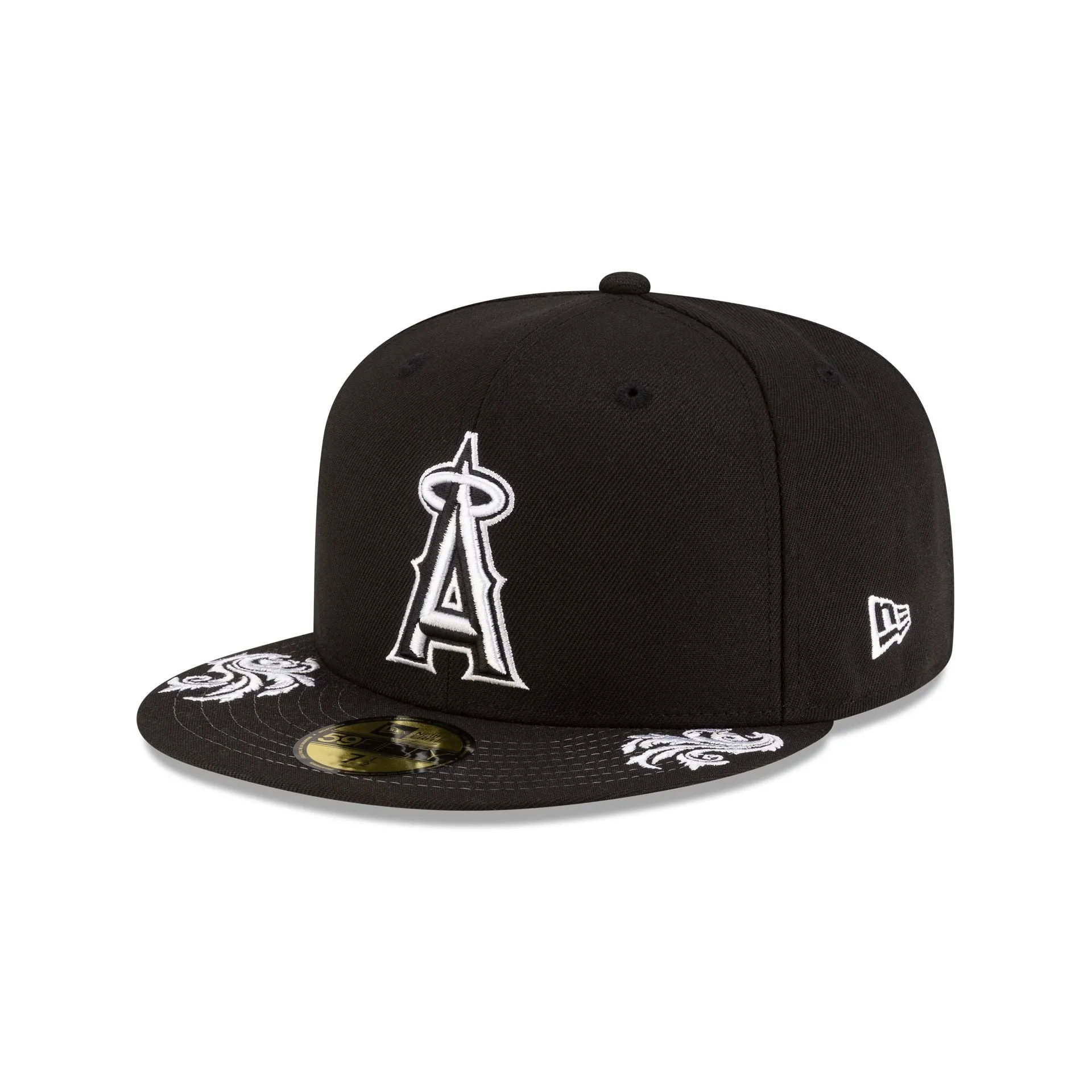 Los Angeles Angels Script Black and White 59FIFTY Fitted Hat sold by New Era product image thumbnail 3
