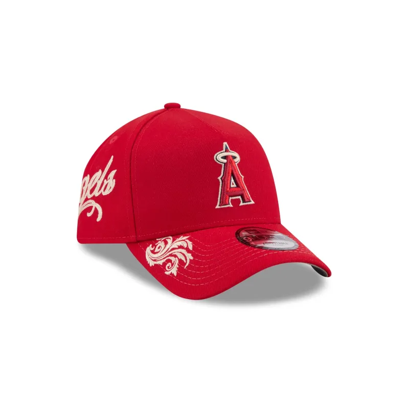 Los Angeles Angels Script 9FORTY A-Frame Snapback Hat made by New Era