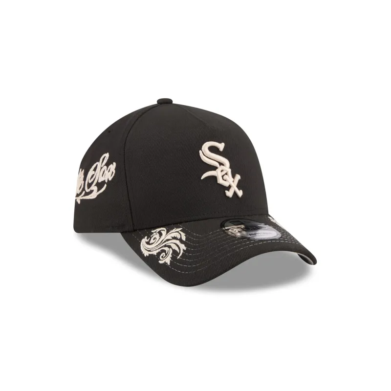 Chicago White Sox Script 9FORTY A-Frame Snapback Hat made by New Era