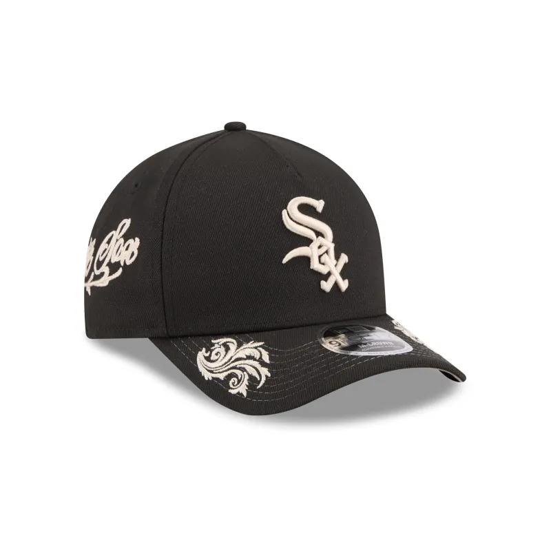 Chicago White Sox Script 9FORTY M-Crown A-Frame Snapback Hat made by New Era