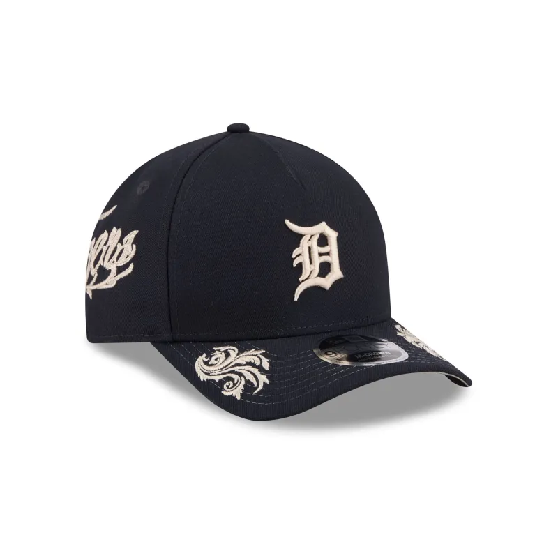Detroit Tigers Script 9FORTY M-Crown A-Frame Snapback Hat made by New Era