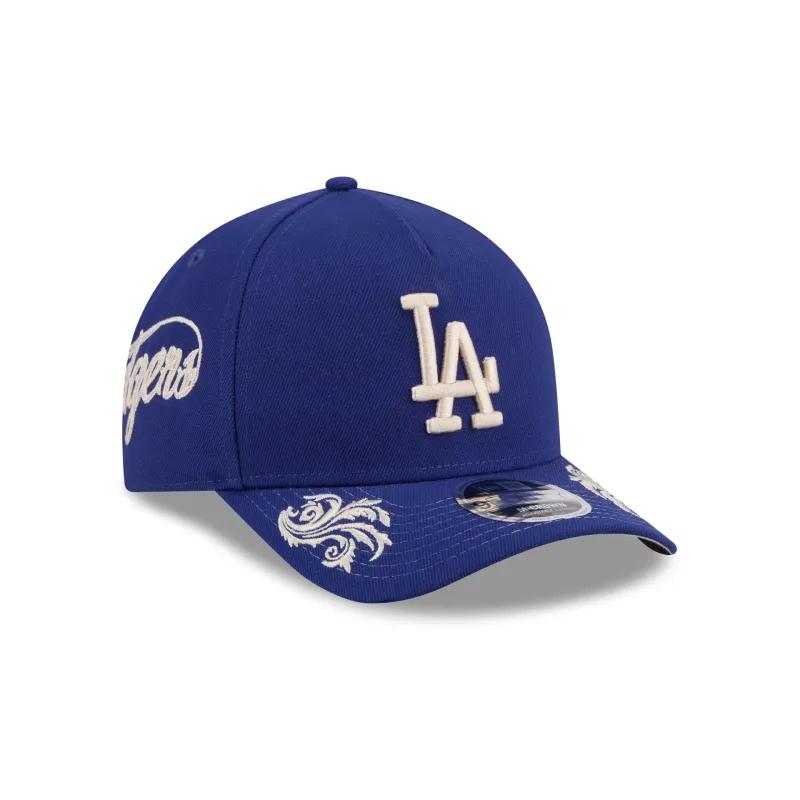 Los Angeles Dodgers Script 9FORTY M-Crown A-Frame Snapback Hat made by New Era