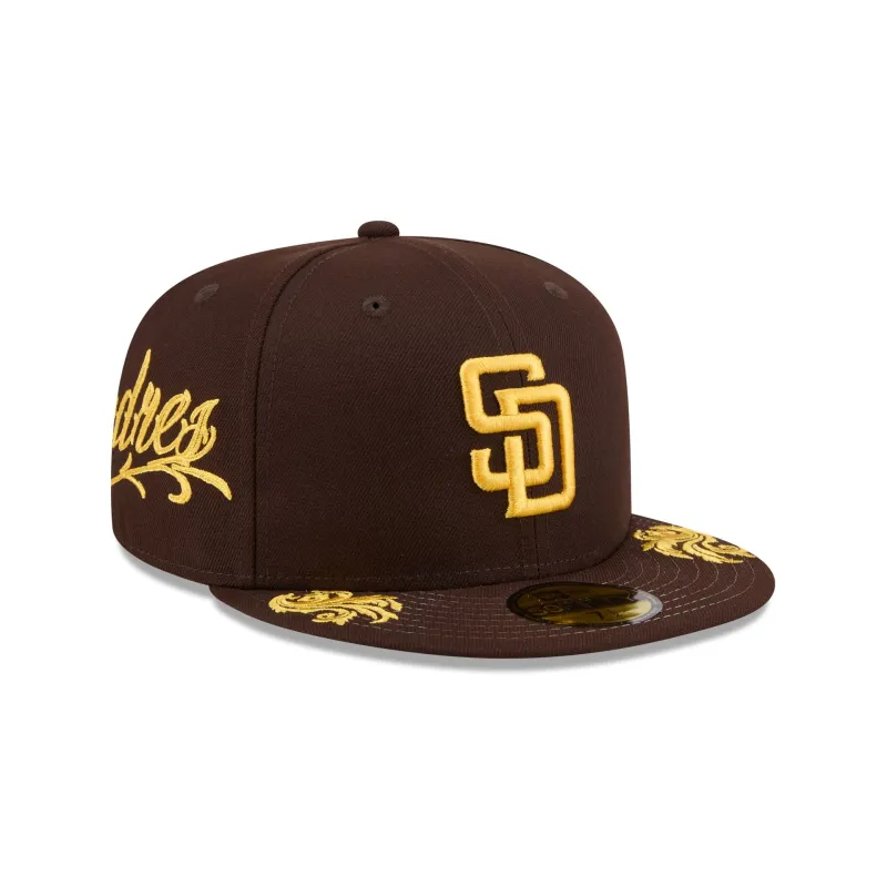 San Diego Padres Script 59FIFTY Fitted Hat made by New Era