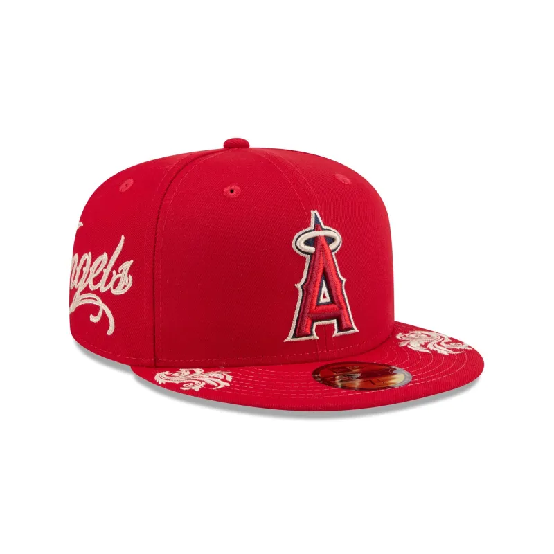 Los Angeles Angels Script 59FIFTY Fitted Hat made by New Era