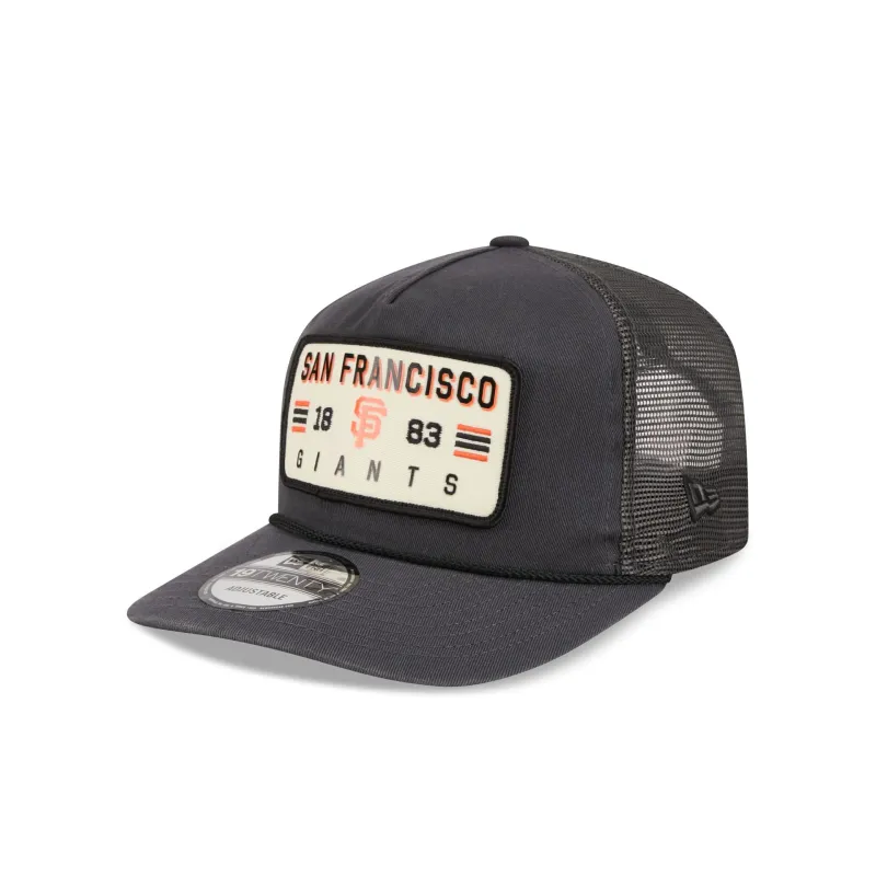 San Francisco Giants Washed Graphite 19TWENTY Trucker Hat made by New Era