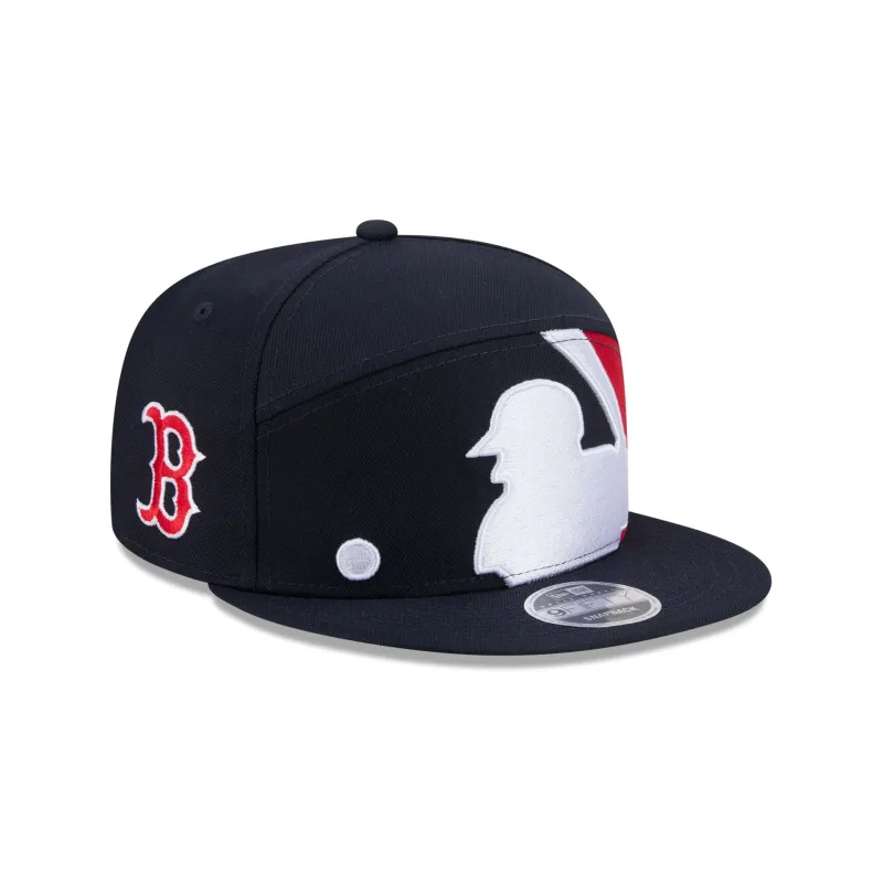 Boston Red Sox Batter Split Panel 9FIFTY Snapback Hat made by New Era