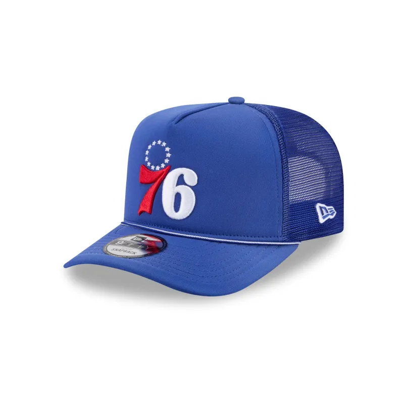 Philadelphia 76ers Worn 9FIFTY A-Frame Trucker Hat made by New Era