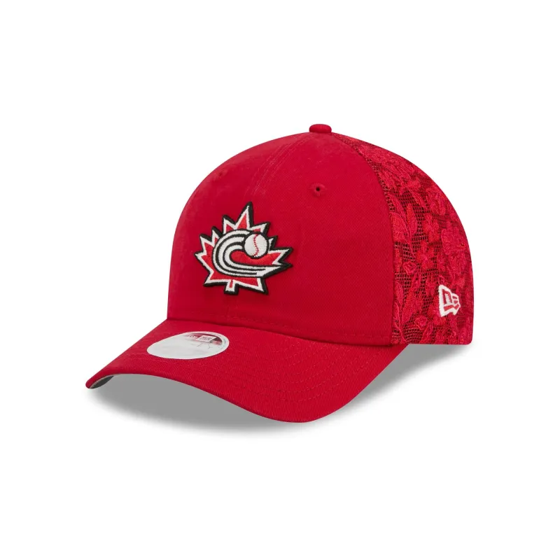 Canada Floral Mesh Women's 9FORTY M-Crown Trucker Hat made by New Era