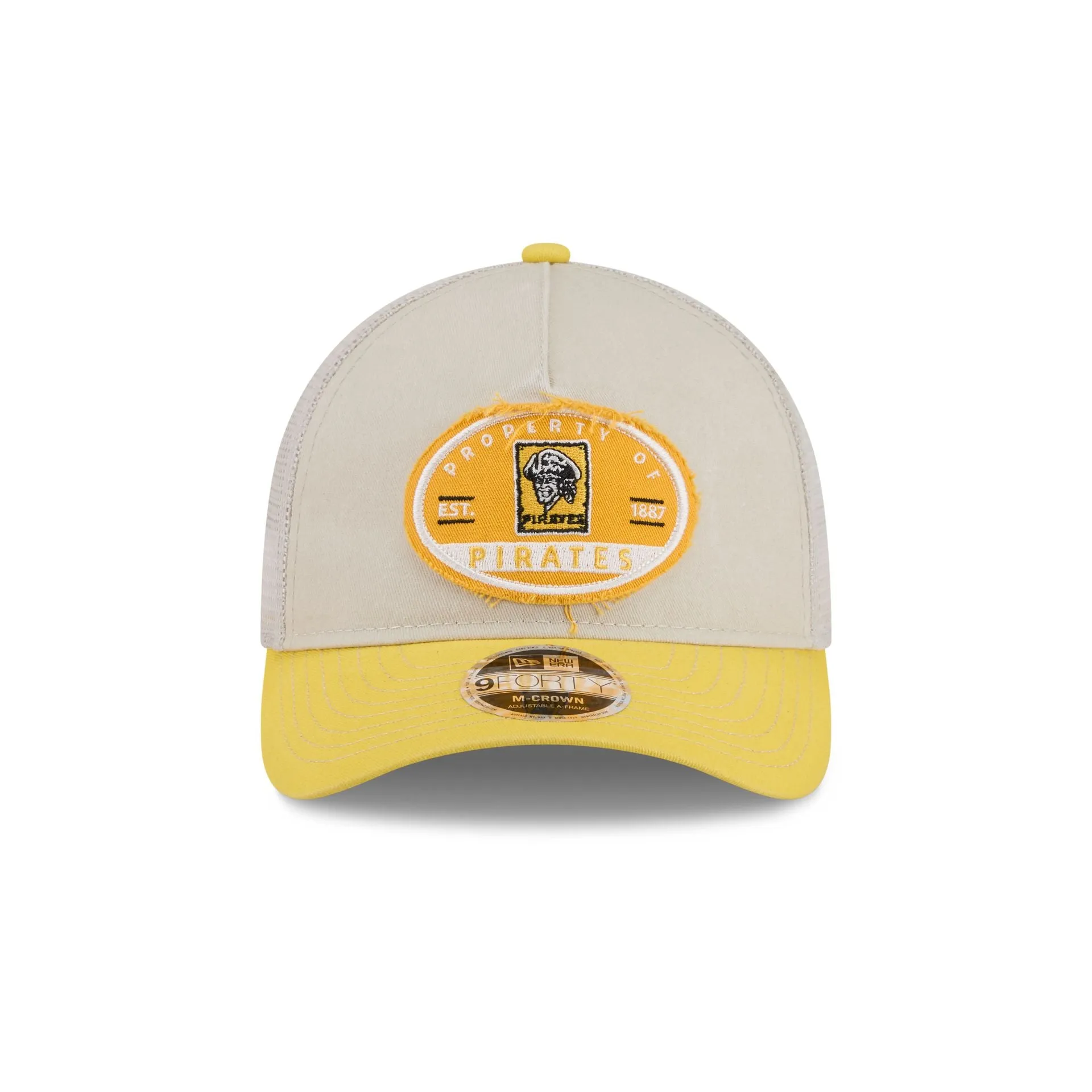 Pittsburgh Pirates Frayed 9FORTY M-Crown A-Frame Trucker Hat sold by New Era product image thumbnail 2