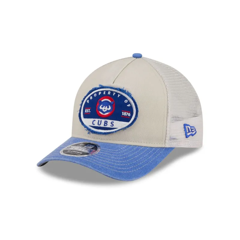 Chicago Cubs Frayed 9FORTY M-Crown A-Frame Trucker Hat made by New Era