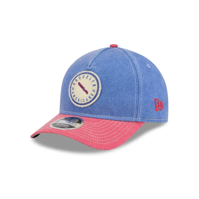 Brooklyn Americans Felt 9FORTY M-Crown A-Frame Snapback Hat made by New Era