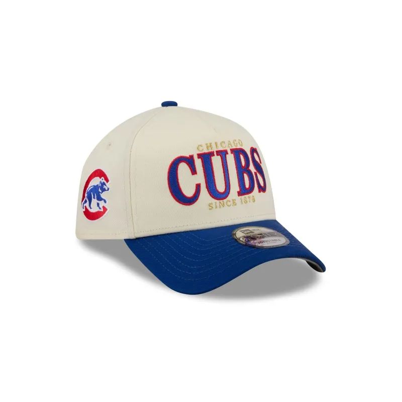 Chicago Cubs Opening Day Chrome White 9FORTY A-Frame Snapback Hat made by New Era