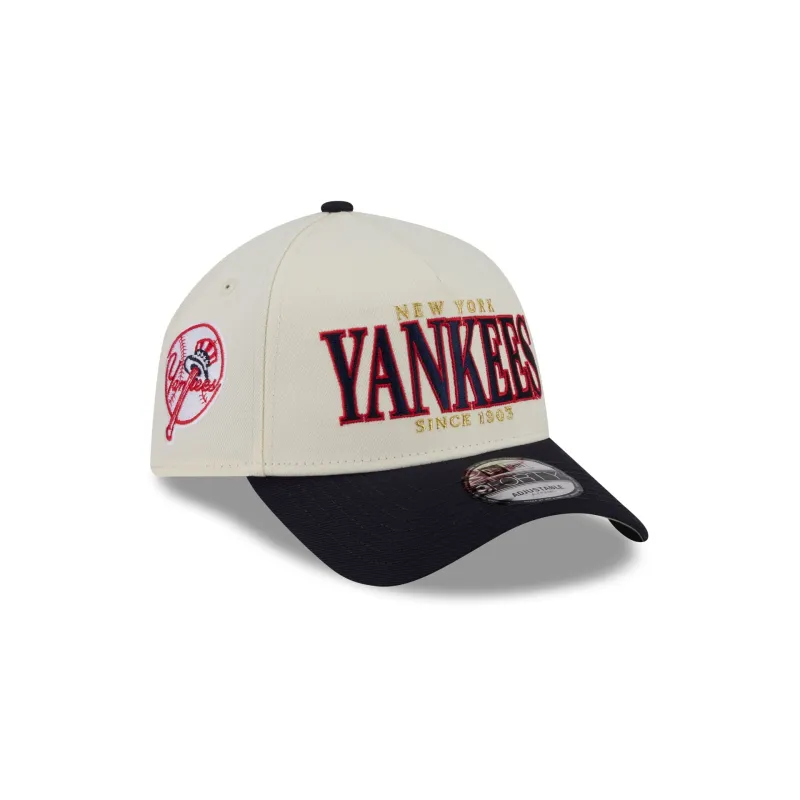 New York Yankees Opening Day Chrome White 9FORTY A-Frame Snapback Hat made by New Era