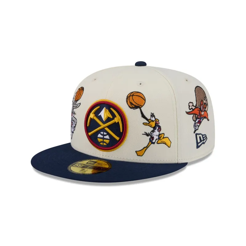 Space Jam x Denver Nuggets Tune Squad Chrome White 59FIFTY Fitted Hat made by New Era
