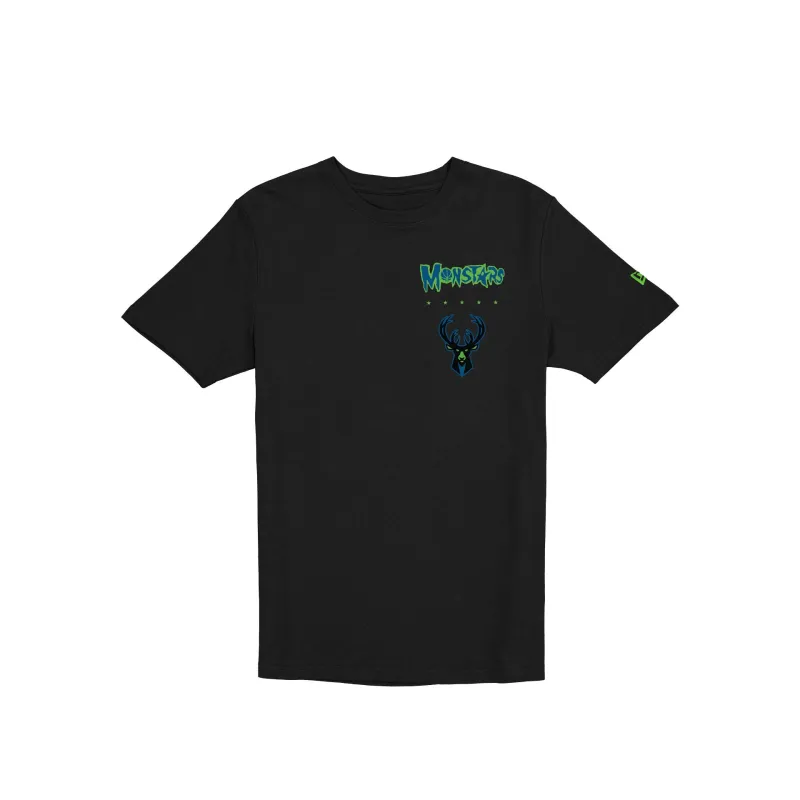 Space Jam x Milwaukee Bucks Monstars Black T-Shirt made by New Era