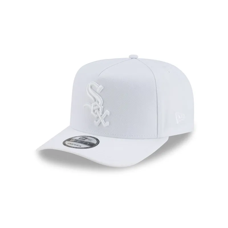 Chicago White Sox Basic Optic White 9FIFTY A-Frame Snapback Hat made by New Era