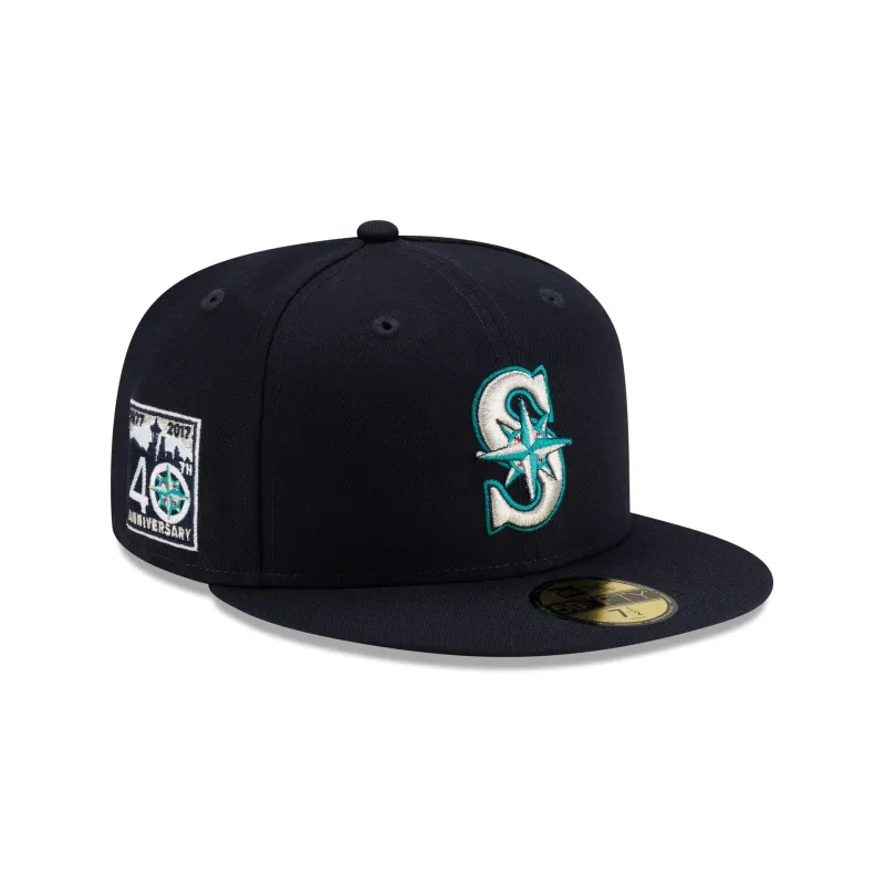 Seattle Mariners Anniversary Sidepatch 59FIFTY Fitted Hat made by New Era