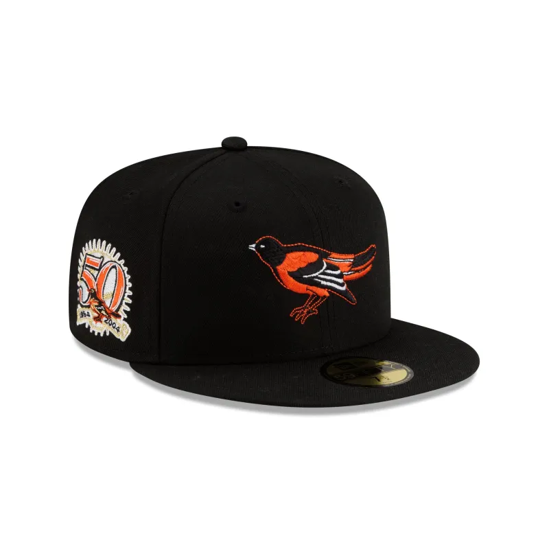 Baltimore Orioles Anniversary Sidepatch 59FIFTY Fitted Hat made by New Era