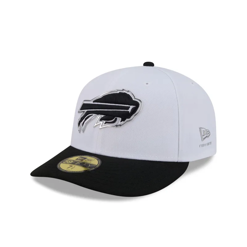 Buffalo Bills 2026 Draft Black and White 59FIFTY Fitted Hat made by New Era