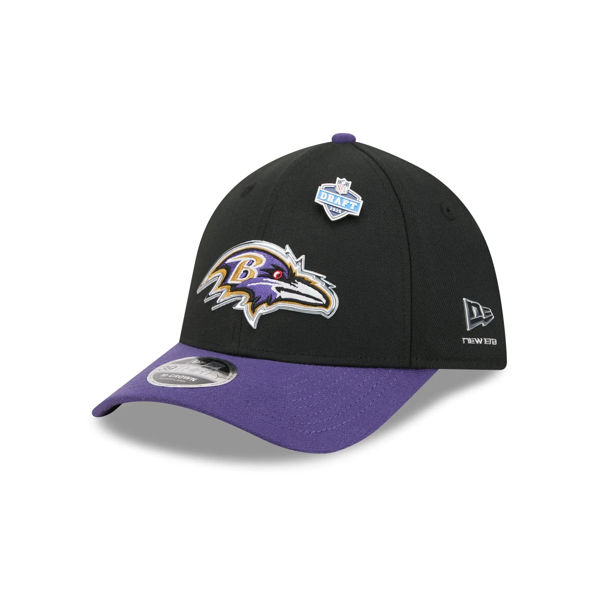 Baltimore Ravens 2026 Draft 39THIRTY M-Crown Stretch Fit Hat sold by New Era