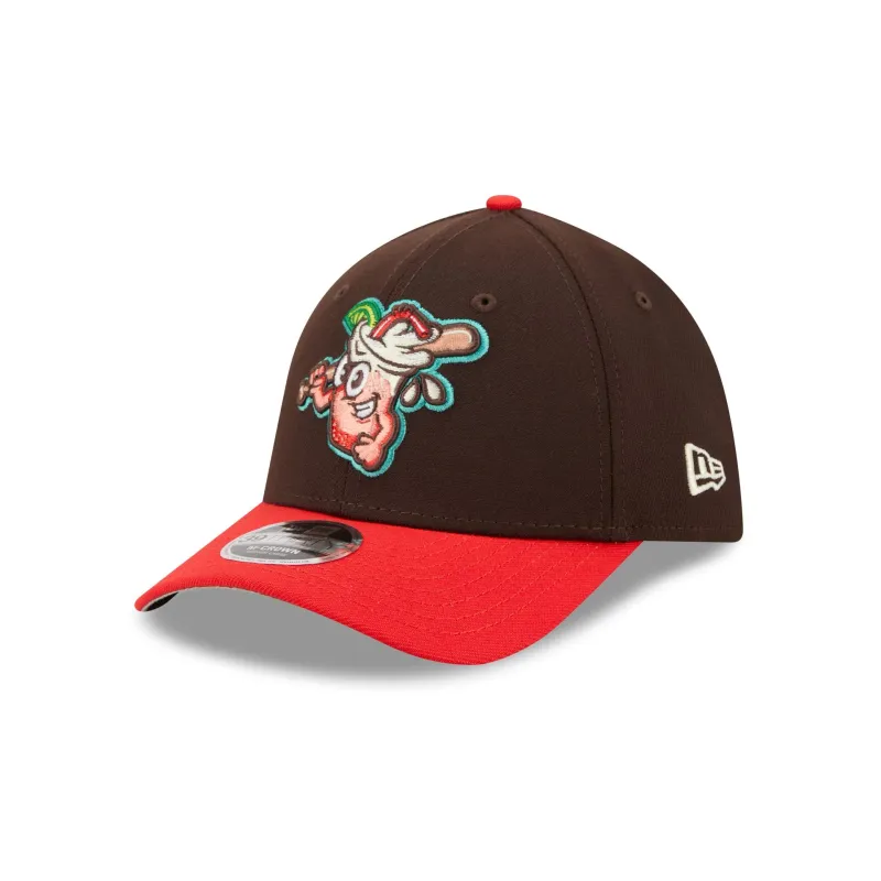 Salt Lake Bees Theme Night Brown 39THIRTY M-Crown Stretch Fit Hat made by New Era