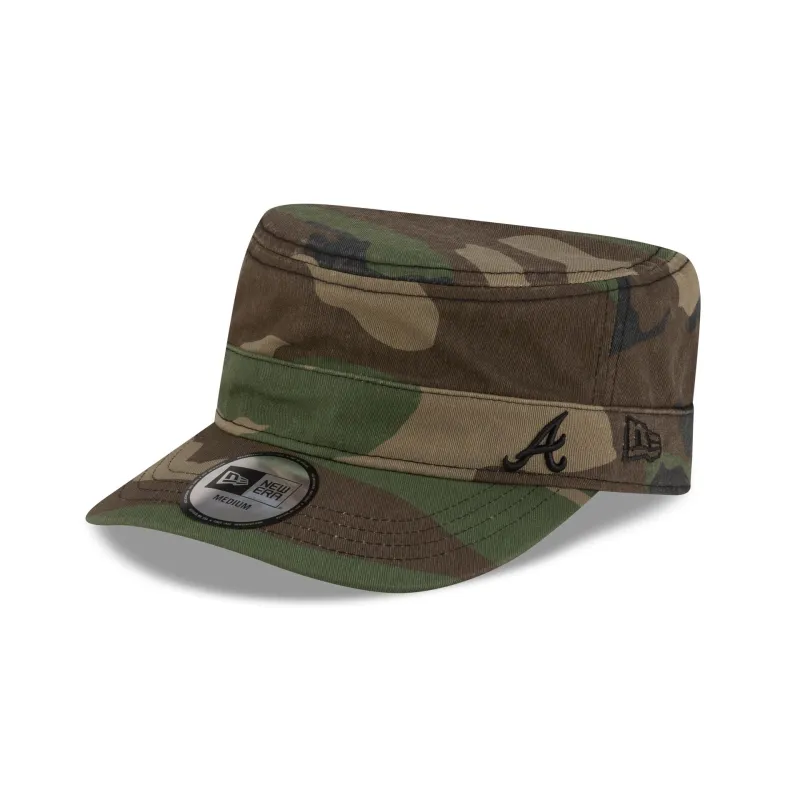 Atlanta Braves Woodland Camo Military Cap made by New Era