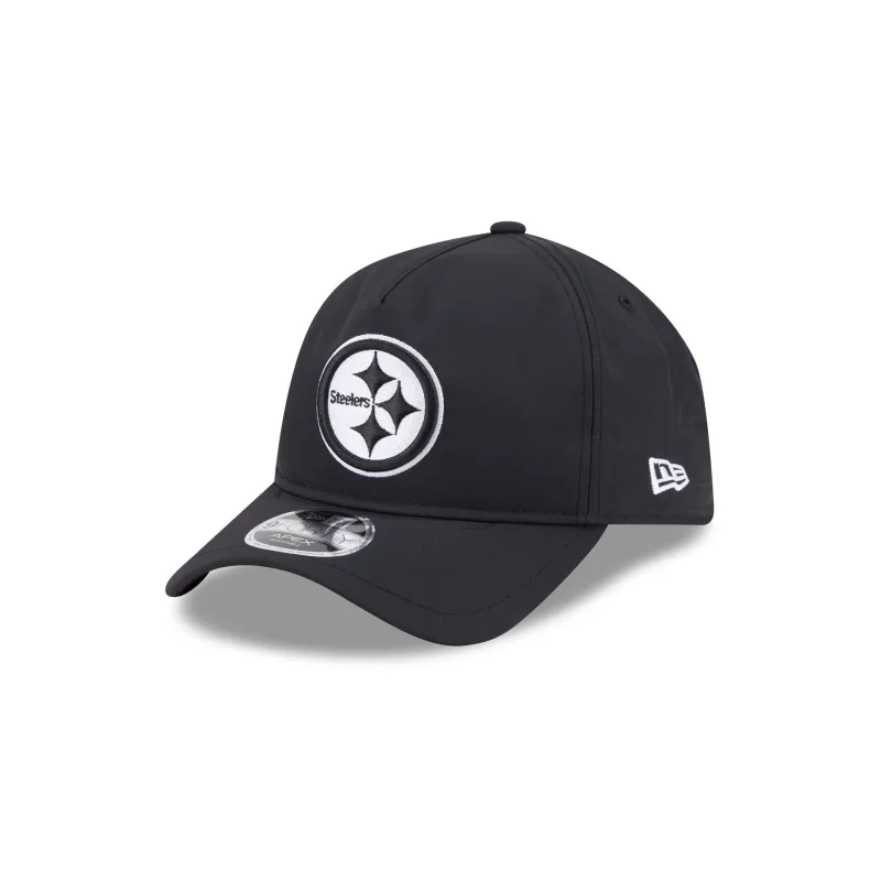 Pittsburgh Steelers Black 9FORTY APEX Snapback Hat made by New Era