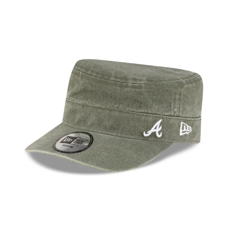 Atlanta Braves Pigment Dye Olive Military Cap made by New Era