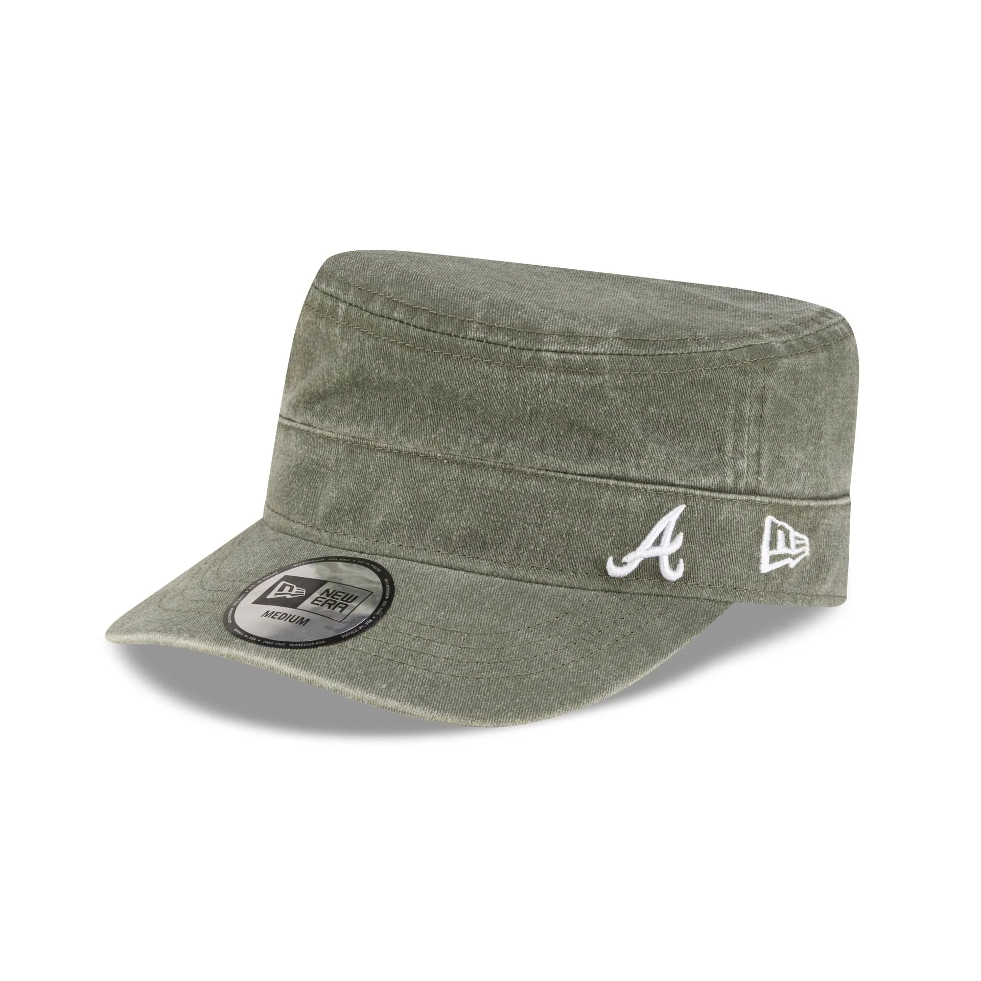 Atlanta Braves Pigment Dye Olive Military Cap sold by New Era