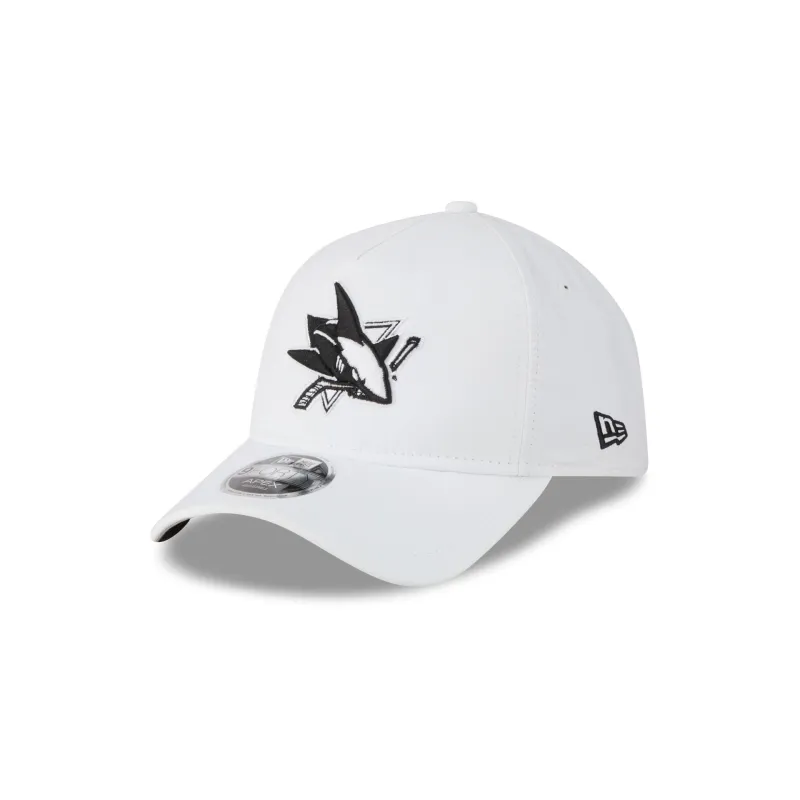 San Jose Sharks White 9FORTY APEX Snapback Hat made by New Era