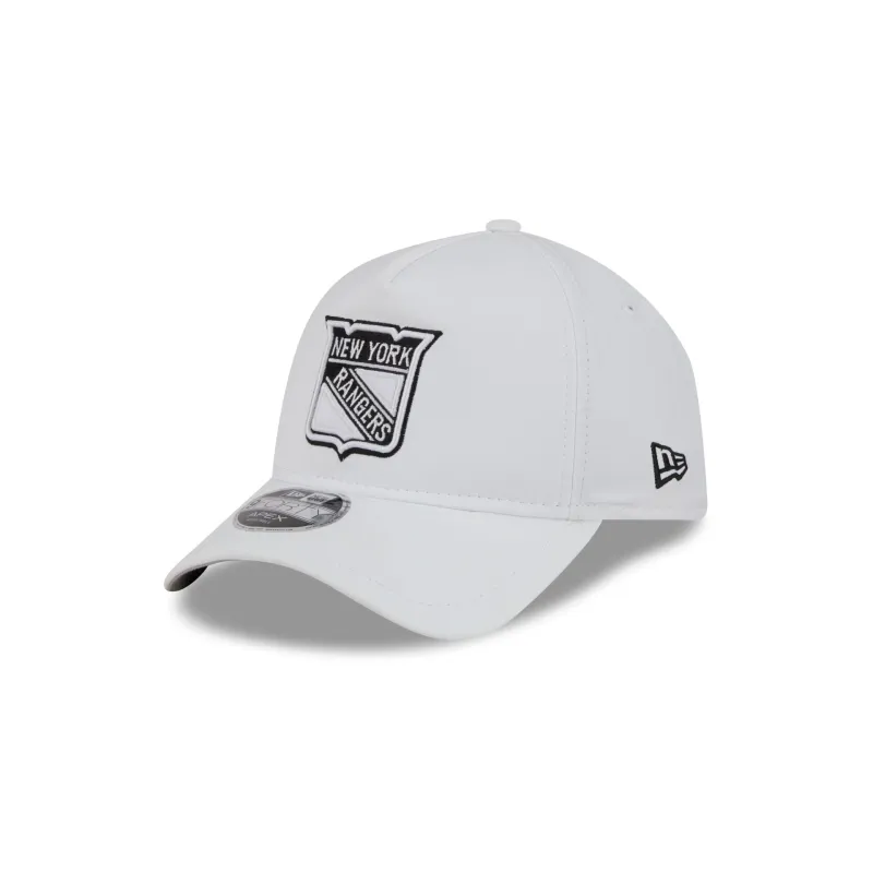 New York Rangers White 9FORTY APEX Snapback Hat made by New Era