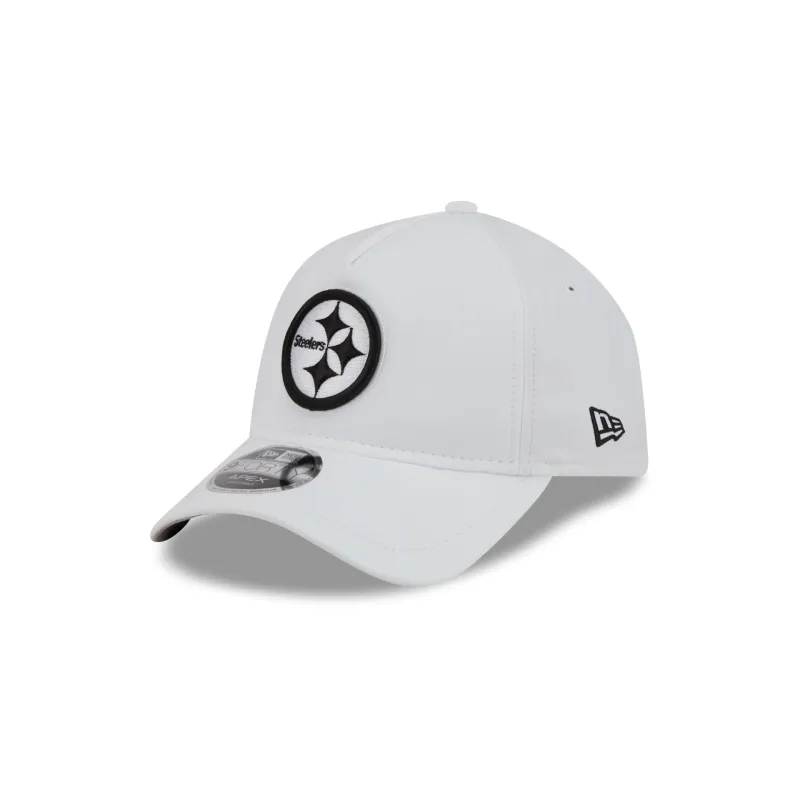 Pittsburgh Steelers White 9FORTY APEX Snapback Hat made by New Era
