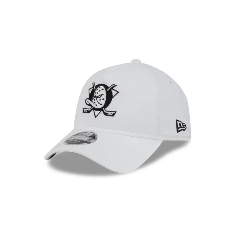 Anaheim Ducks White 9FORTY APEX Snapback Hat made by New Era