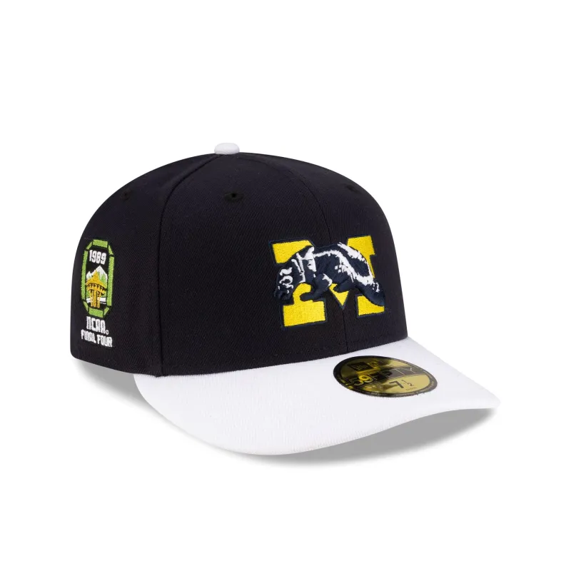 Just Caps College Champions Sidepatch Michigan Wolverines 59FIFTY Fitted Hat made by New Era