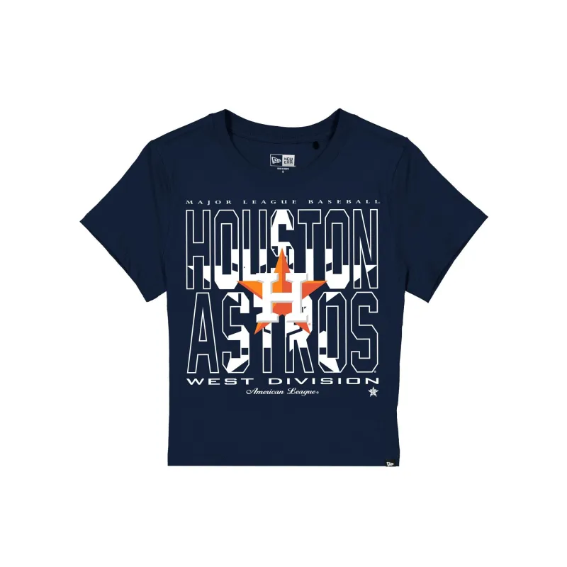 Houston Astros Leisure Women's Shrunken Cropped T-Shirt made by New Era