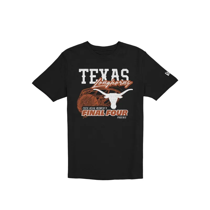 Texas Longhorns 2026 NCAA Women's Final Four Black T-Shirt made by New Era