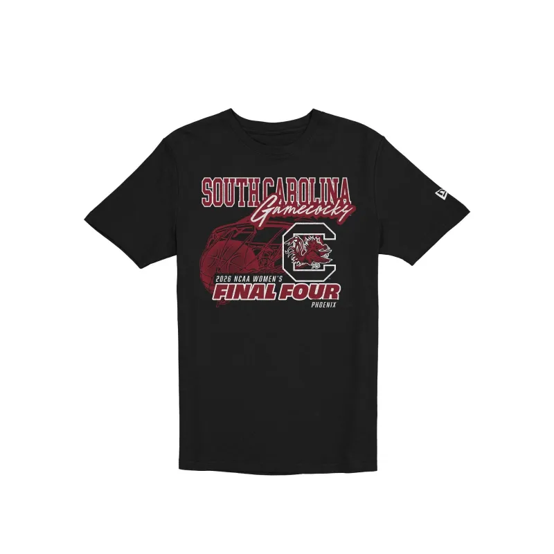 South Carolina Gamecocks 2026 NCAA Women's Final Four Black T-Shirt made by New Era